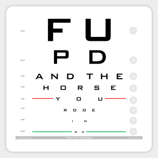 FUPD Eye Chart Sticker